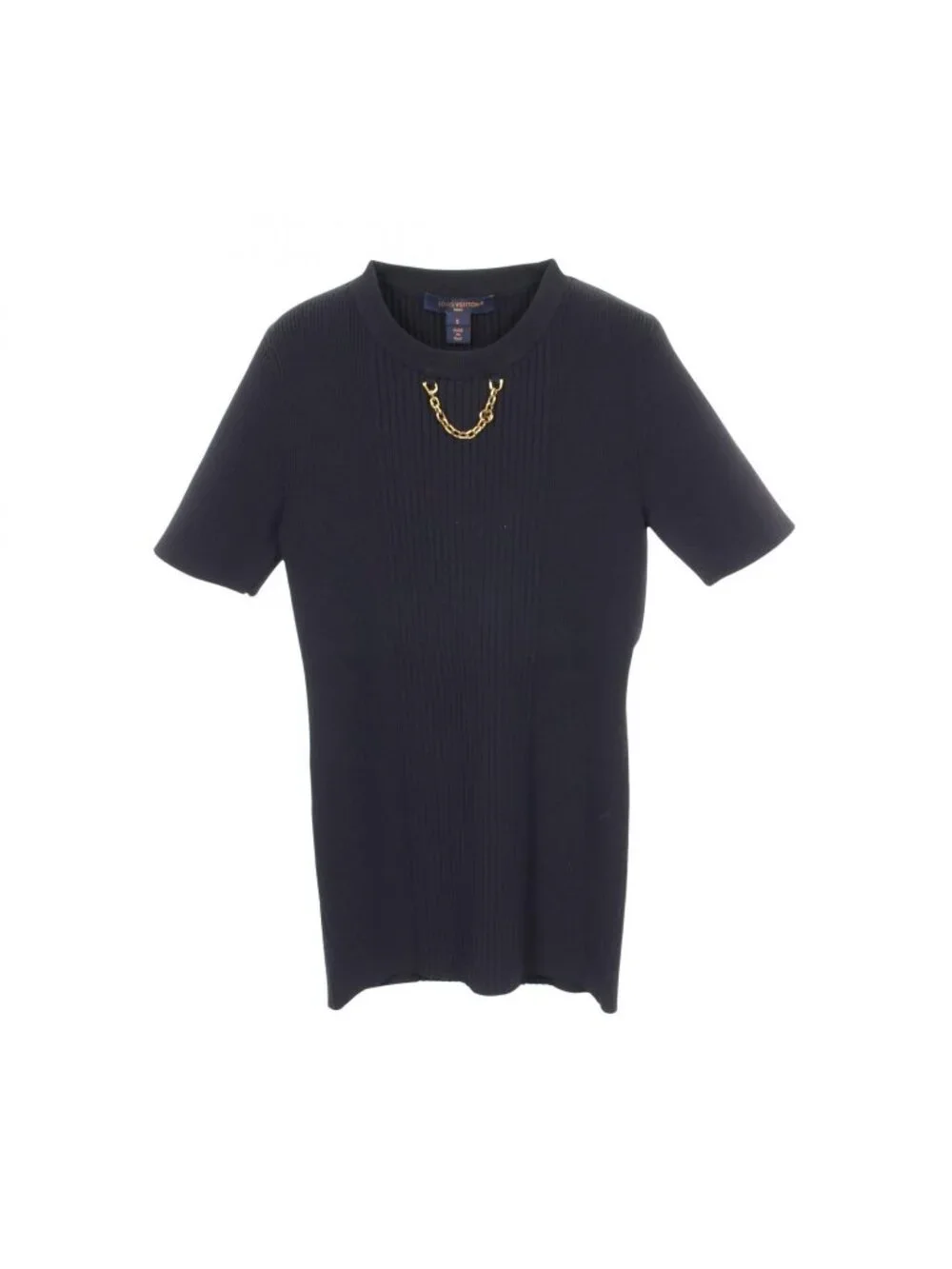 Louis Vuitton Knit Rib Chain Short Sleeve Yb9 Rayon Rib Sweater